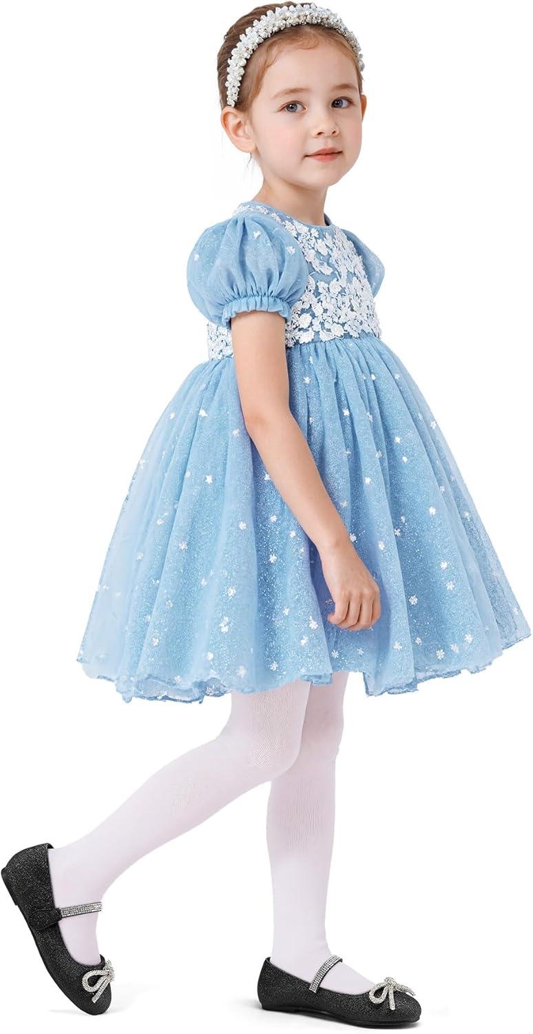 imageK KomForme Girls Bow Mary Jane Dress Shoes Ballet Princess Flats with Rhinestone Strap for Party Wedding School ToddlerLittle KidBig KidBlack Glitter