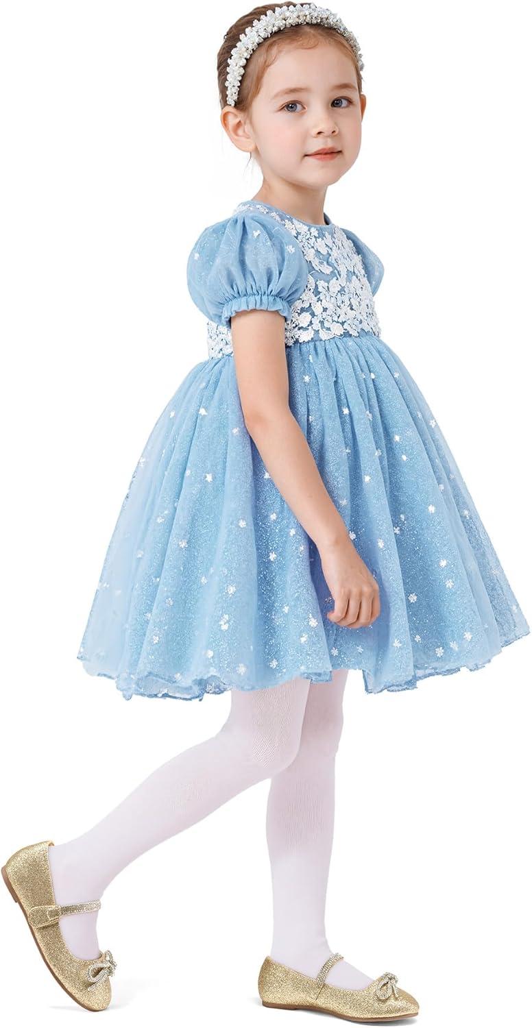 imageK KomForme Girls Bow Mary Jane Dress Shoes Ballet Princess Flats with Rhinestone Strap for Party Wedding School ToddlerLittle KidBig KidGold Glitter