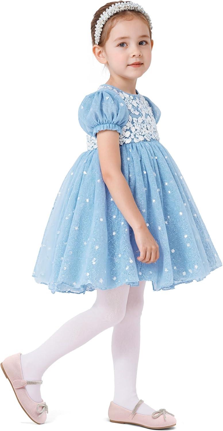 imageK KomForme Girls Bow Mary Jane Dress Shoes Ballet Princess Flats with Rhinestone Strap for Party Wedding School ToddlerLittle KidBig KidPink