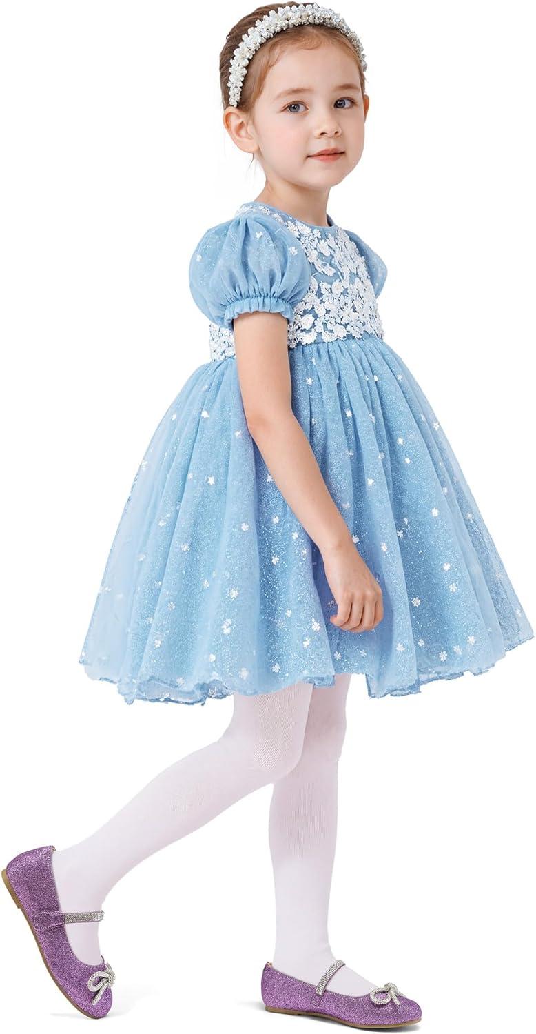 imageK KomForme Girls Bow Mary Jane Dress Shoes Ballet Princess Flats with Rhinestone Strap for Party Wedding School ToddlerLittle KidBig KidPurple Glitter