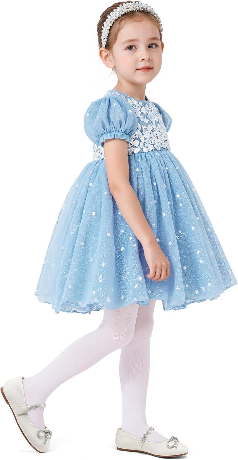 imageK KomForme Girls Bow Mary Jane Dress Shoes Ballet Princess Flats with Rhinestone Strap for Party Wedding School ToddlerLittle KidBig KidWhite