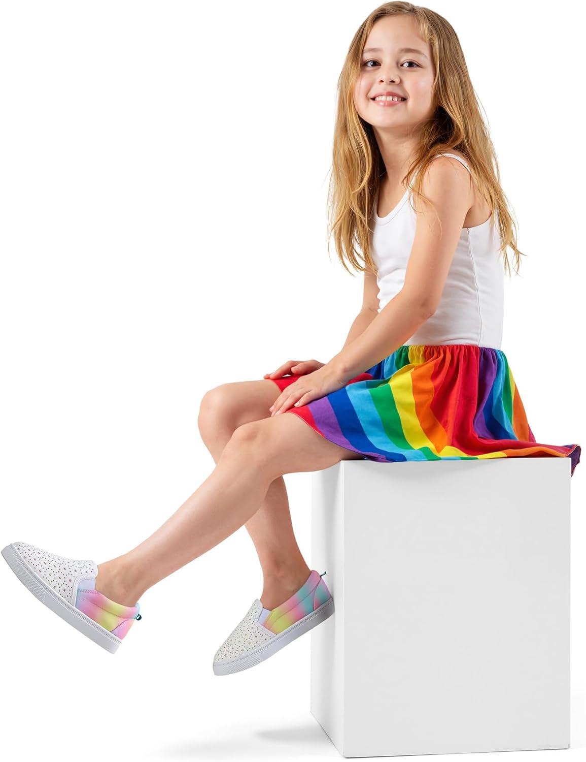 imageK KomForme Kids Shoes Toddlers Canvas Sneakers Slip on Walking Tennis Shoes for Boys GirlsToddlerLittle KidsBig KidsA1white Star