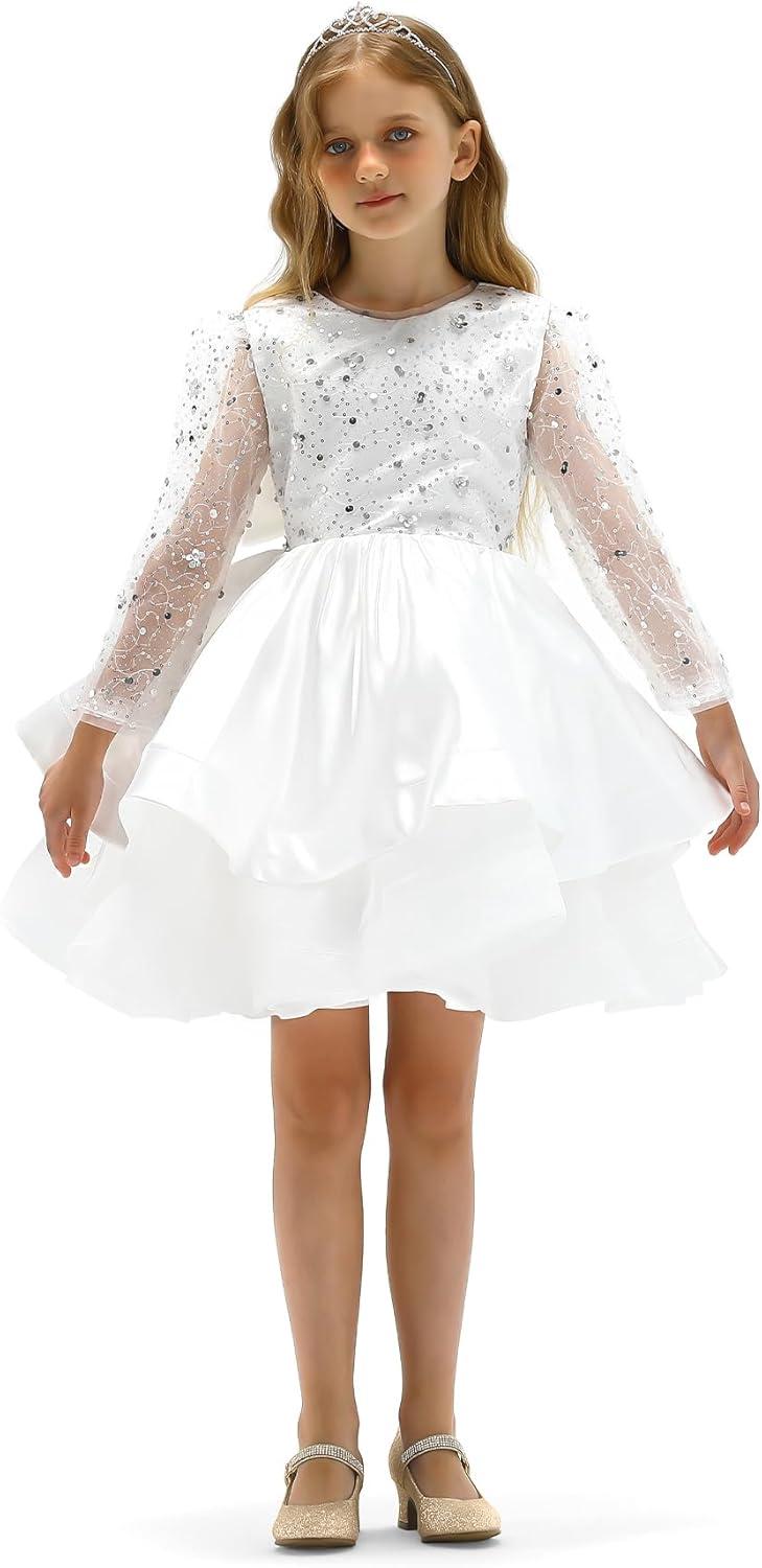 imageK KomForme Mary Jane Shoes with Low Heel Rhinestones Princess Flats Dress Pump Shoes for Little KidBig KidGold Glitter