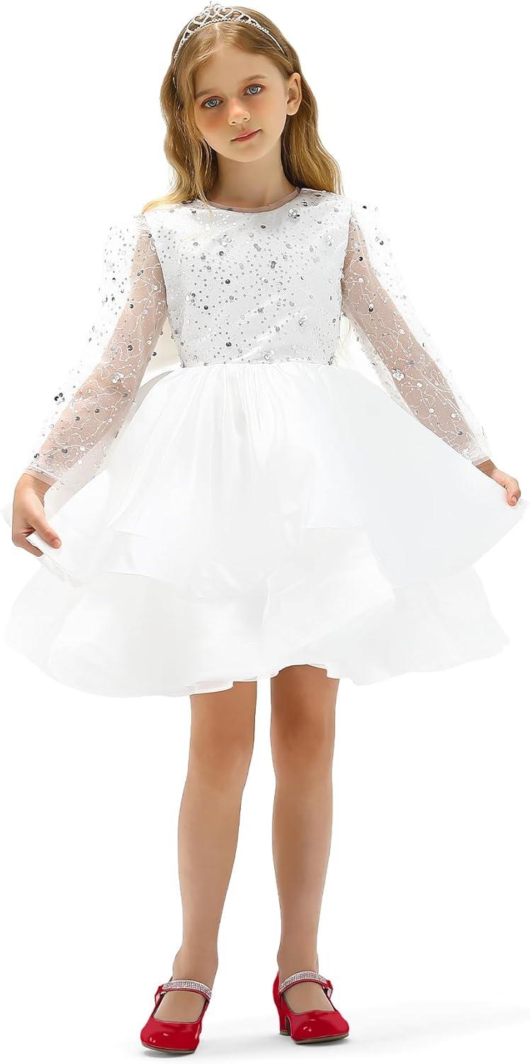 imageK KomForme Mary Jane Shoes with Low Heel Rhinestones Princess Flats Dress Pump Shoes for Little KidBig KidRed