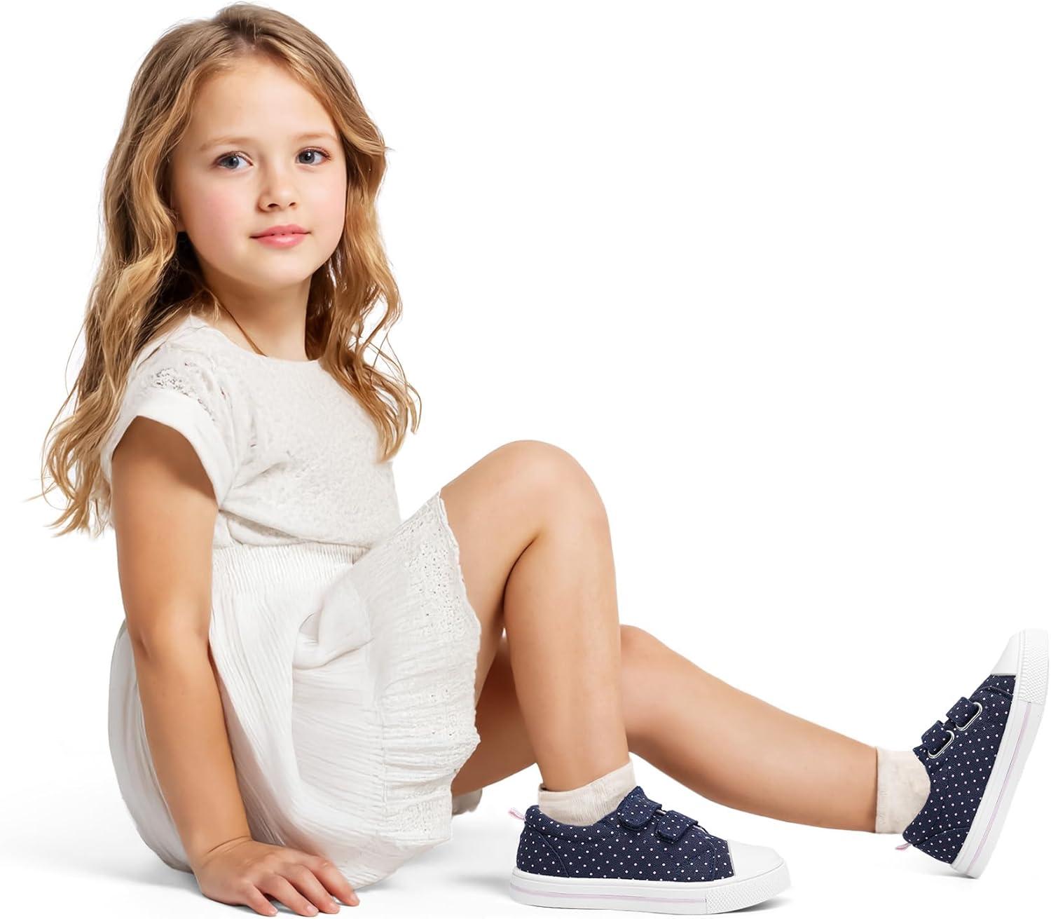 imageK KomForme Sneakers for Boys and GirlsToddler Kids Soft Walking ShoesBlue Pots