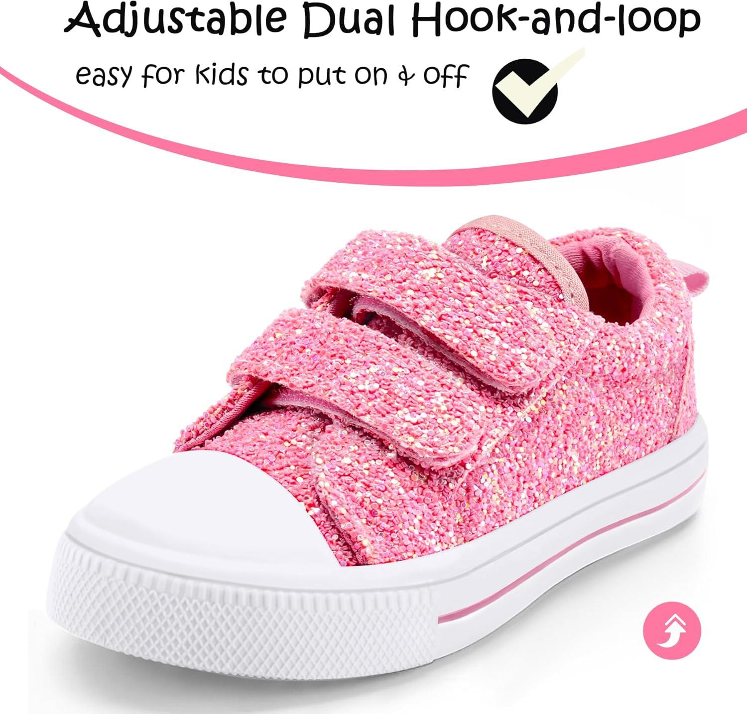 imageK KomForme Sneakers for Boys and GirlsToddler Kids Soft Walking ShoesPink Glitter