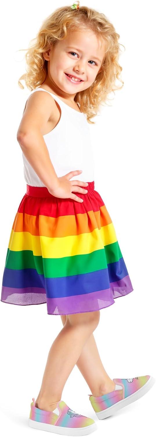 imageK KomForme Toddler Girls Boys Shoes Little Kids Slip on Canvas Sneakers for RunningWalkingRainbow Unicorn