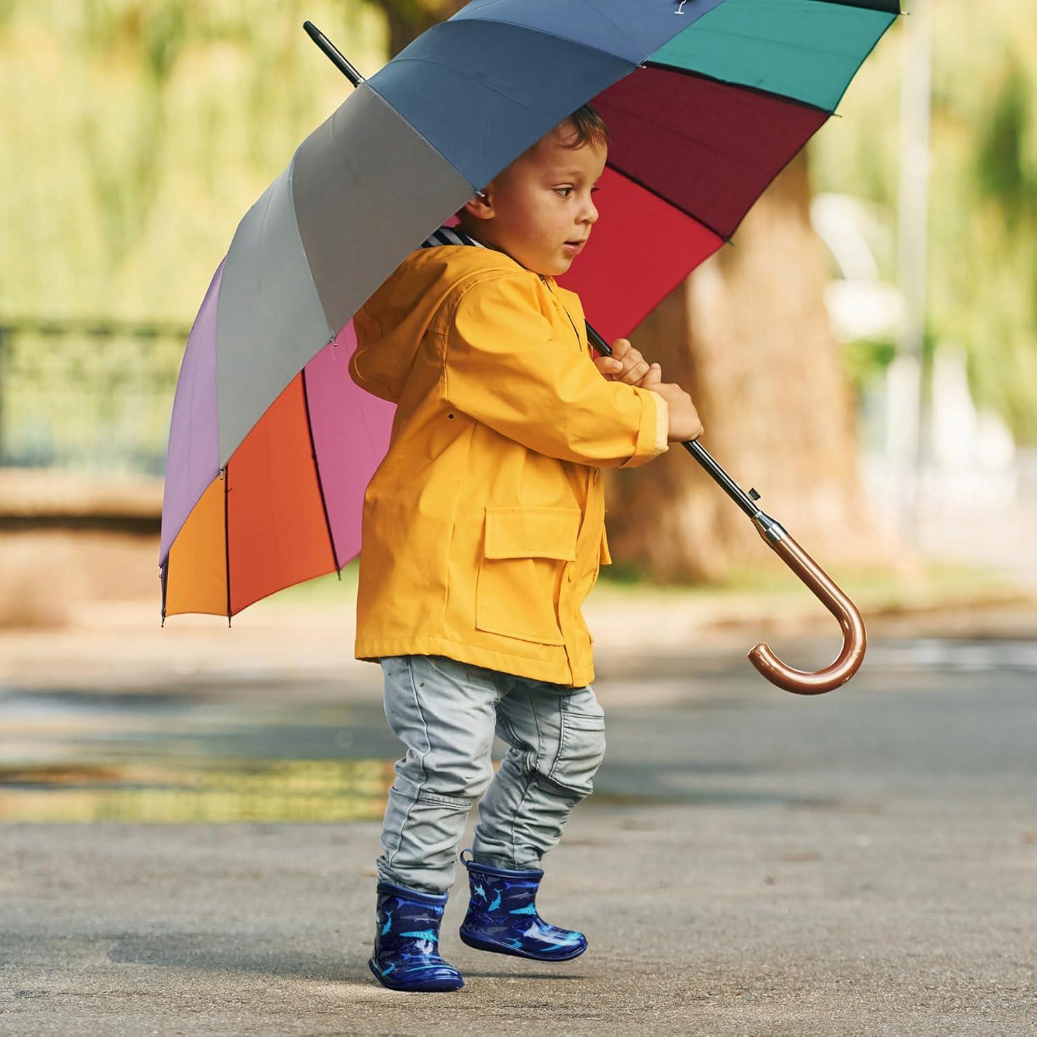 imageK KomForme Toddler Rain Boots Baby Easyon Rain Shoes Lightweight Waterproof for Boys and GirlsShark