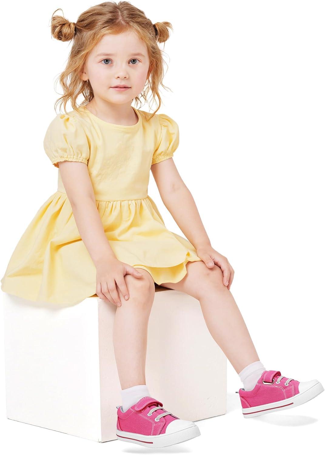 imageK KomForme Toddler Shoes Boys Girls Canvas Sneakers Size 413Apink