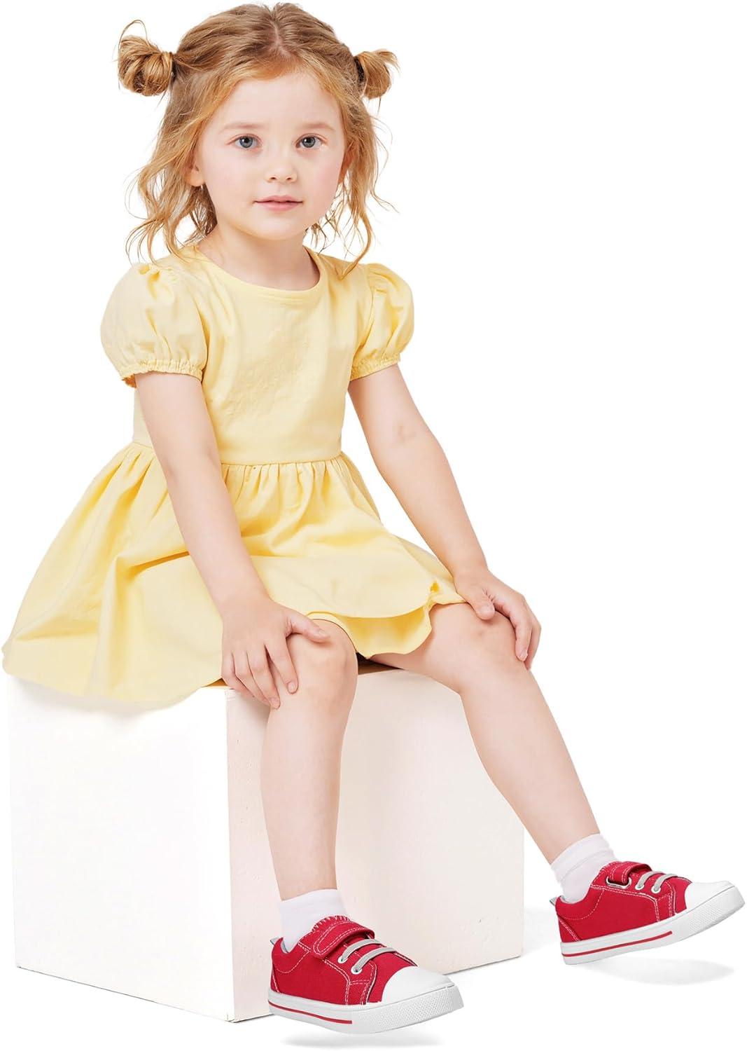 imageK KomForme Toddler Shoes Boys Girls Canvas Sneakers Size 413Ared