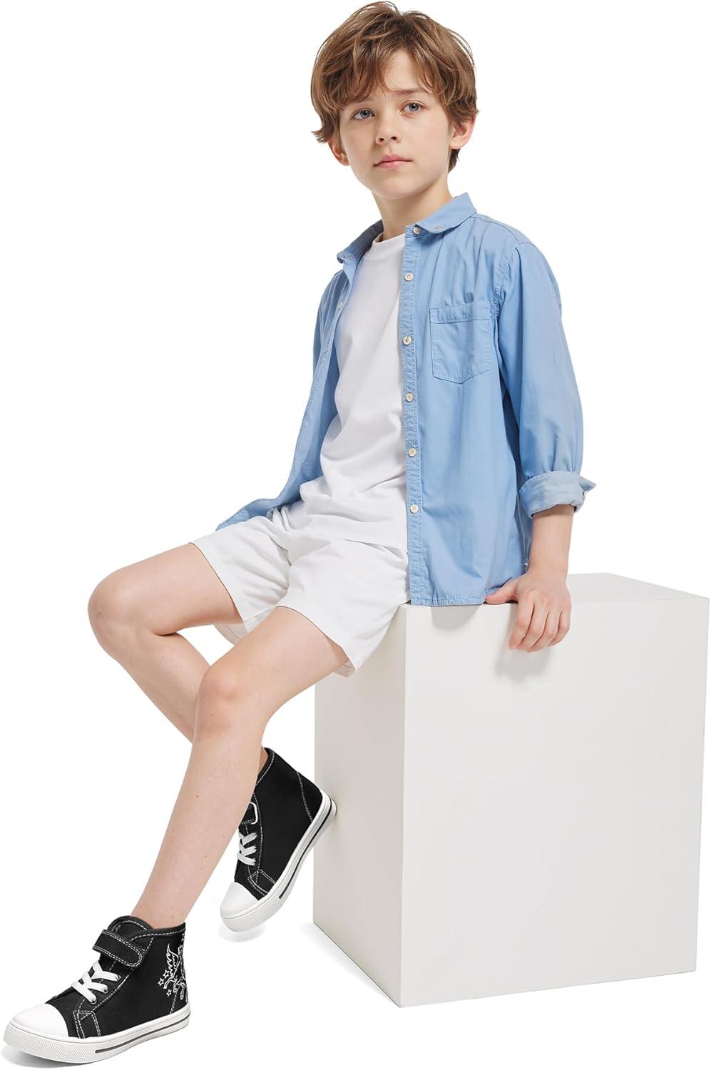 imageK KomForme Toddler Sneakers Girls Canvas High Top Walking Shoes with Hook and LoopsAngel Unicorn