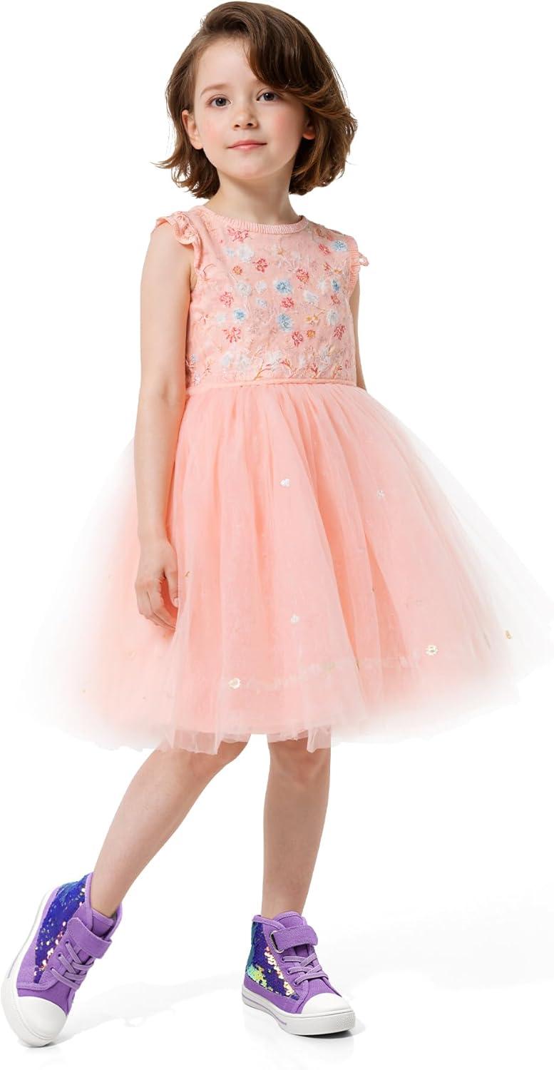 imageK KomForme Toddler Sneakers Girls Canvas High Top Walking Shoes with Hook and LoopsPurple Sequin