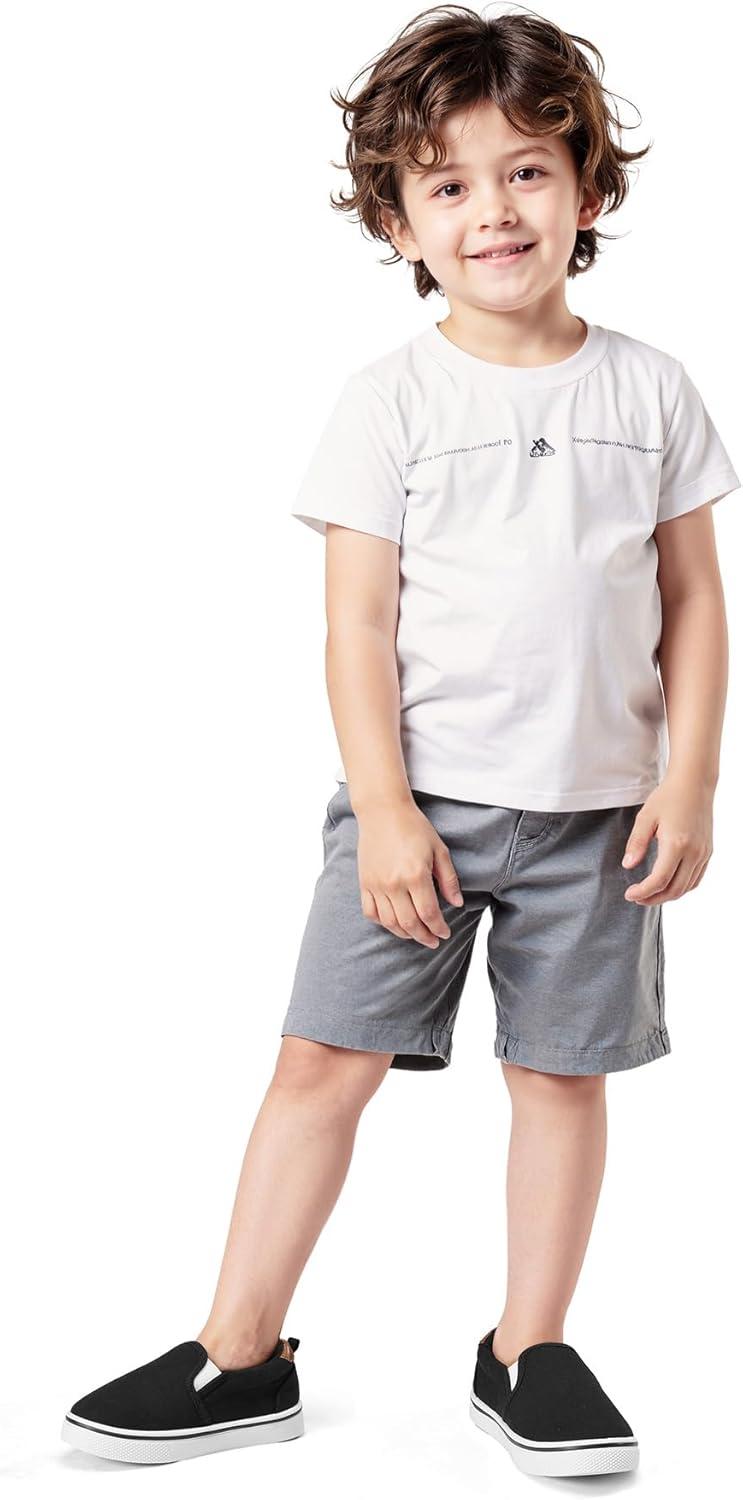 imageK KomForme Toddler Sneakers for Girls Boys Slip On Canvas Walking ShoesBlack