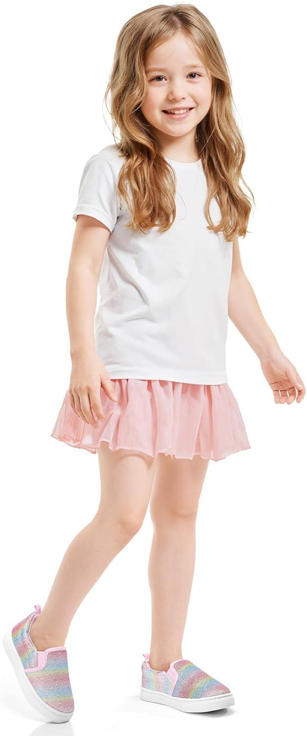 imageK KomForme Toddler Sneakers for Girls Boys Slip On Canvas Walking ShoesColor Glitter