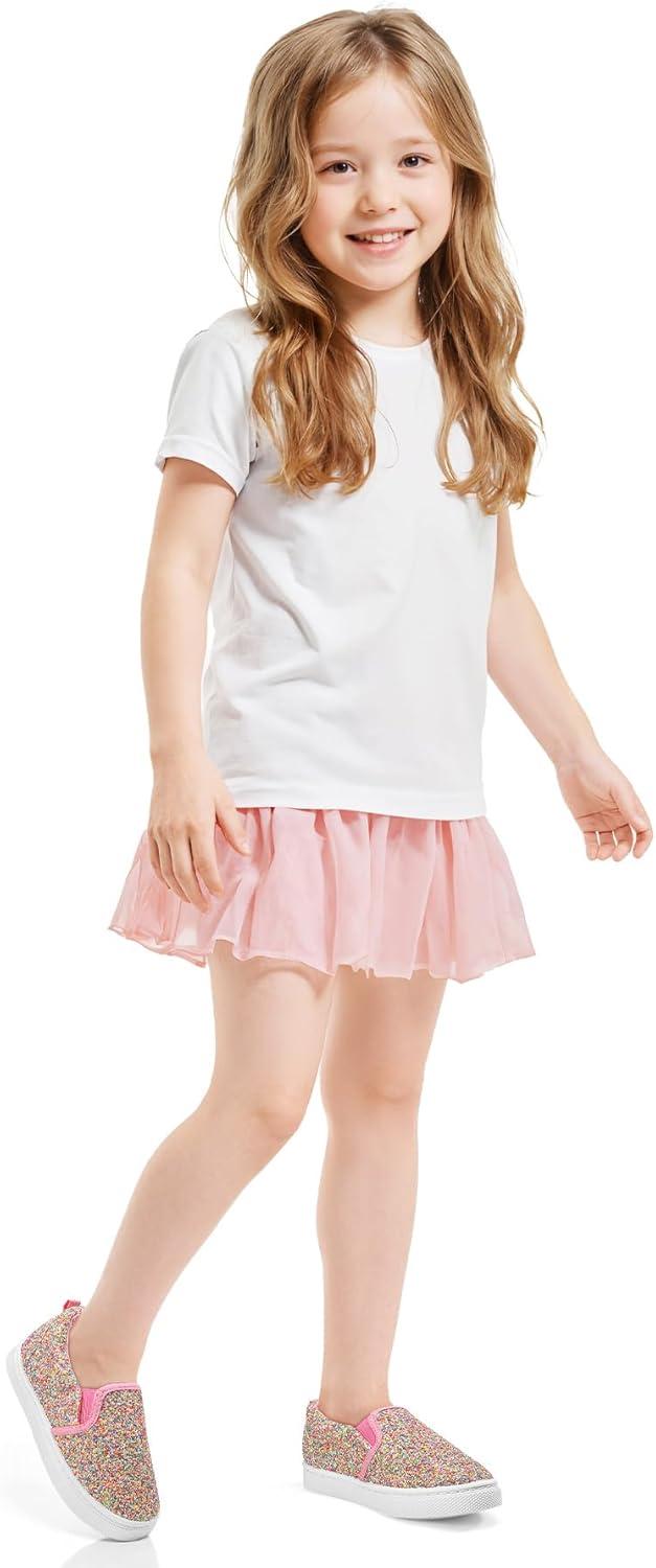 imageK KomForme Toddler Sneakers for Girls Boys Slip On Canvas Walking ShoesColorful