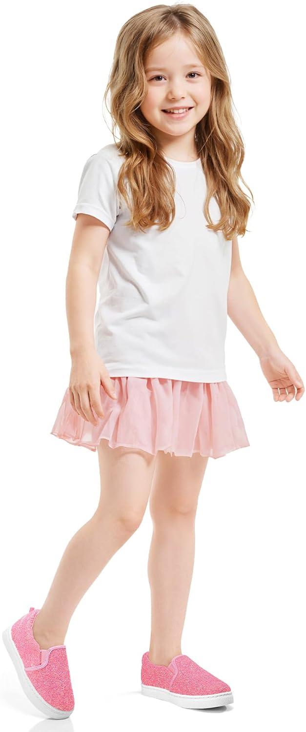 imageK KomForme Toddler Sneakers for Girls Boys Slip On Canvas Walking ShoesPink