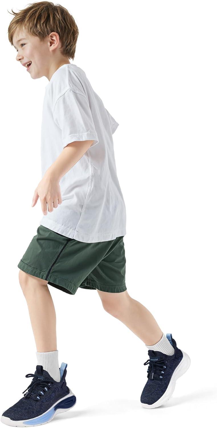 imageRUNSIDE Boys Girls Sneakers Lace up Kids Tennis Shoes for WalkingRunning Lightweight Breathable Gym Shoes Outdoor Little KidBig KidNavy Blue