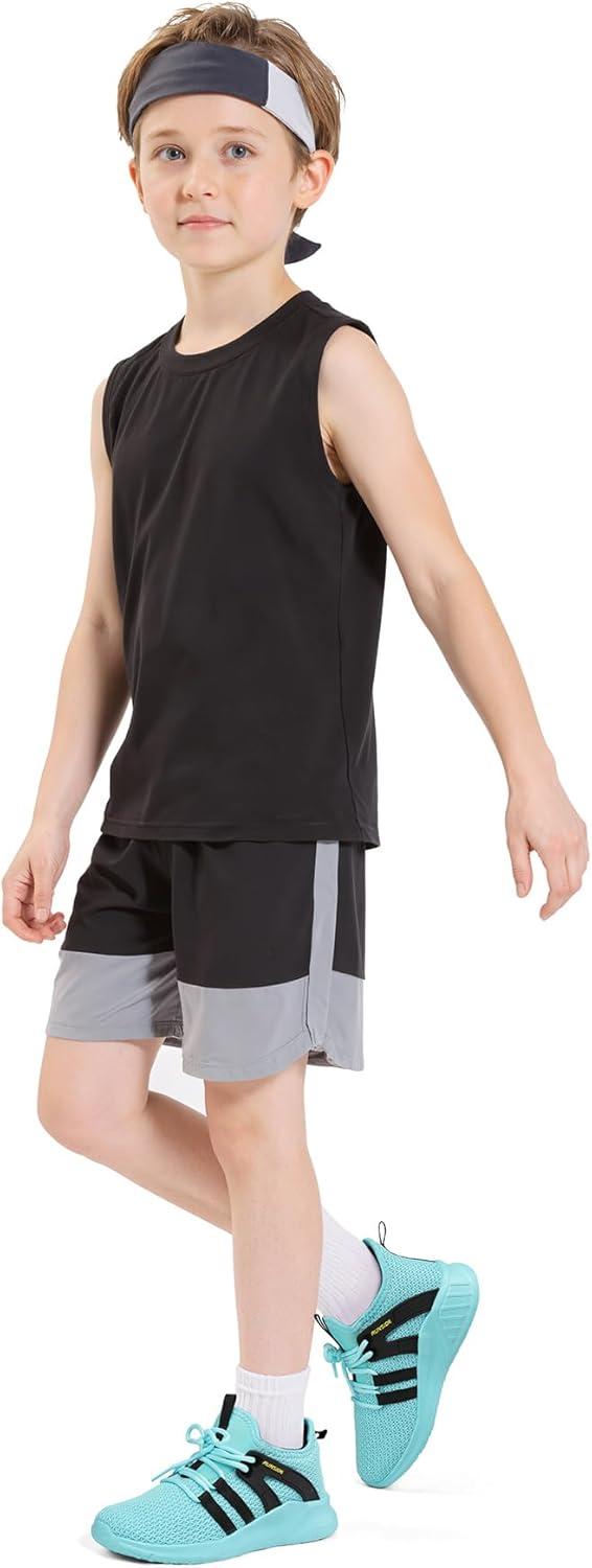 imageRUNSIDE Boys Girls Tennis Shoes Kids Lightweight Breathable Sneakers Laceup Running Athletic Shoes for ToddlerLittle KidBig KidAqua