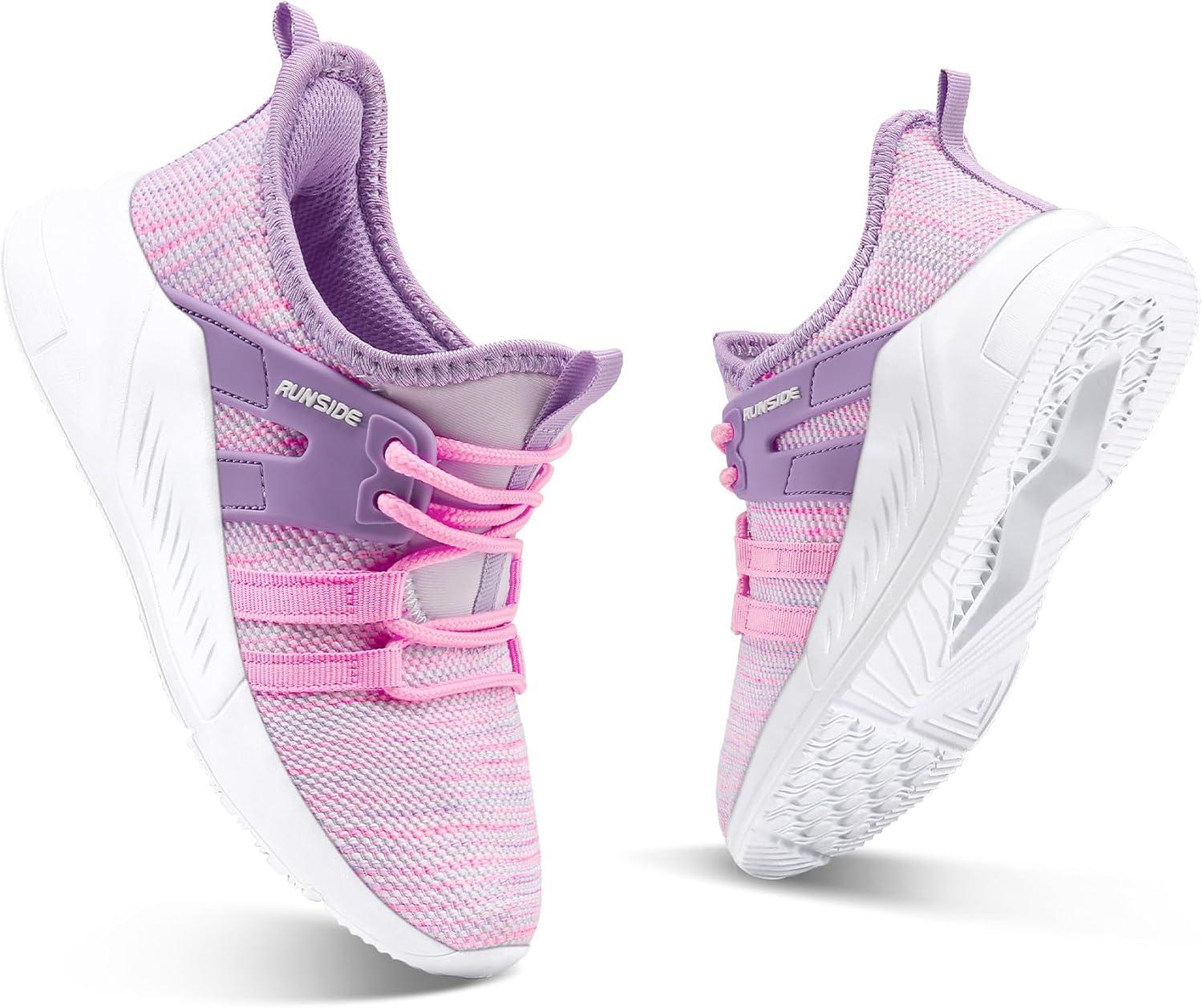 imageRUNSIDE Boys Girls Tennis Shoes Kids Lightweight Breathable Sneakers Laceup Running Athletic Shoes for ToddlerLittle KidBig KidColorful