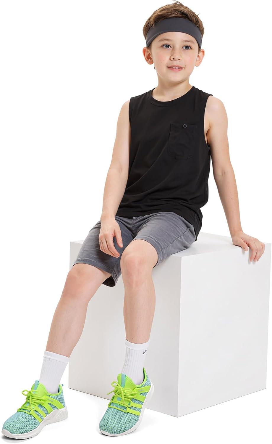 imageRUNSIDE Boys Girls Tennis Shoes Kids Lightweight Breathable Sneakers Laceup Running Athletic Shoes for ToddlerLittle KidBig KidLight Blue