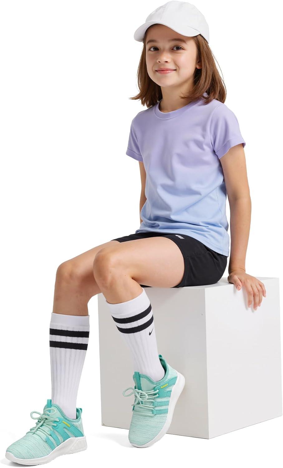 imageRUNSIDE Boys Girls Tennis Shoes Kids Lightweight Breathable Sneakers Laceup Running Athletic Shoes for ToddlerLittle KidBig KidLight Grass Green