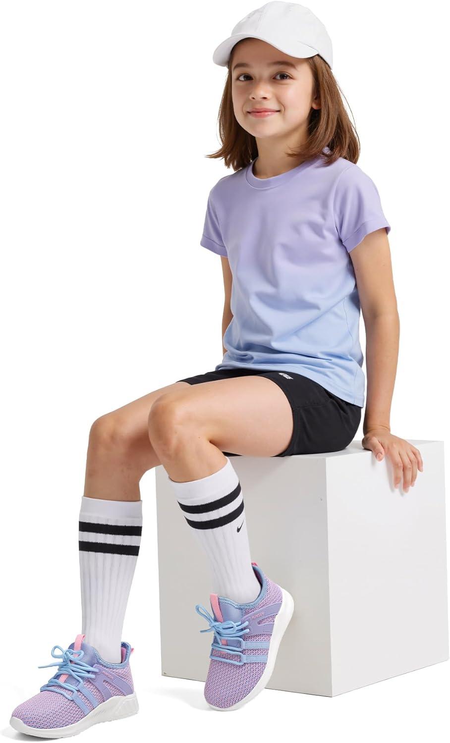 imageRUNSIDE Boys Girls Tennis Shoes Kids Lightweight Breathable Sneakers Laceup Running Athletic Shoes for ToddlerLittle KidBig KidPurple