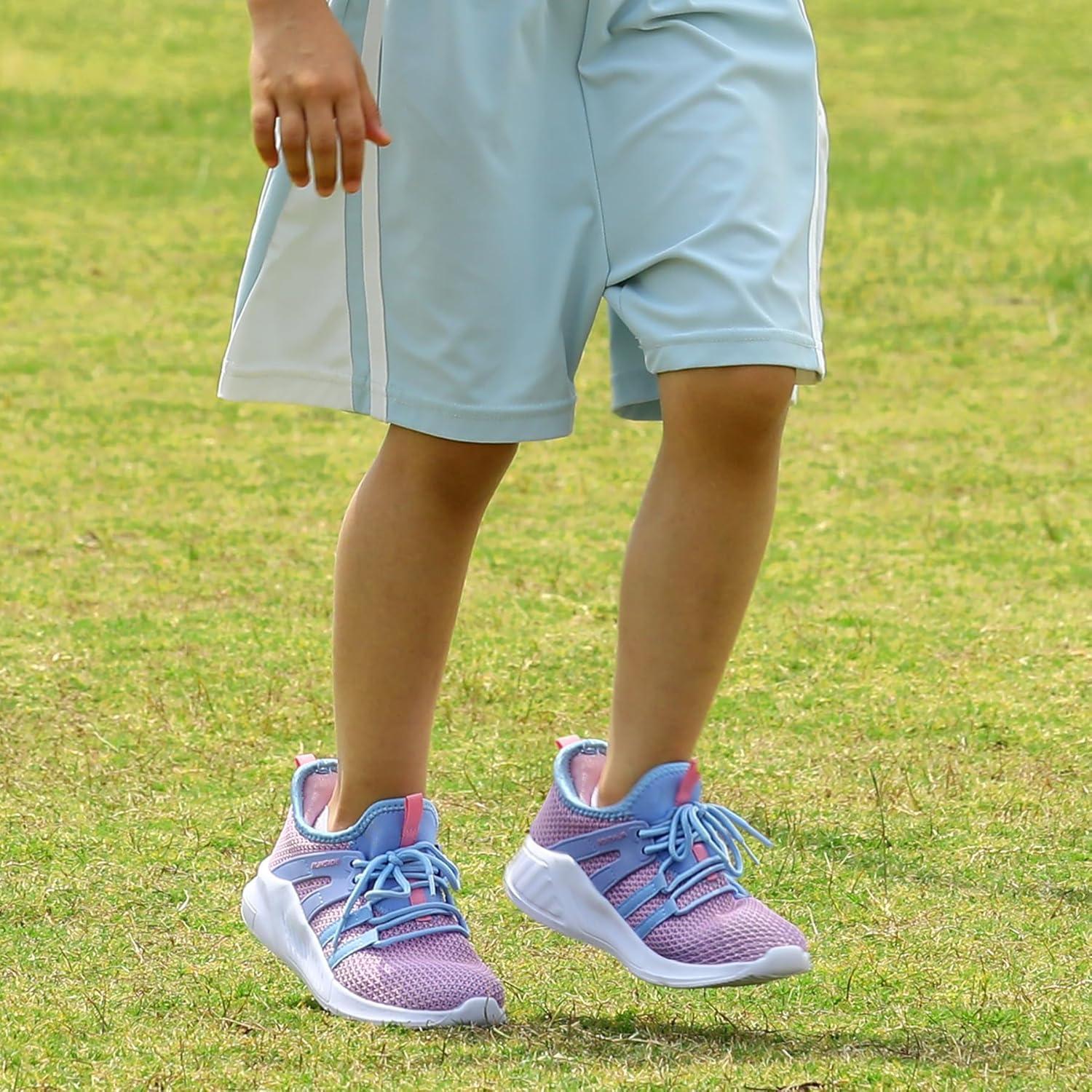 imageRUNSIDE Boys Girls Tennis Shoes Kids Lightweight Breathable Sneakers Laceup Running Athletic Shoes for ToddlerLittle KidBig KidPurple