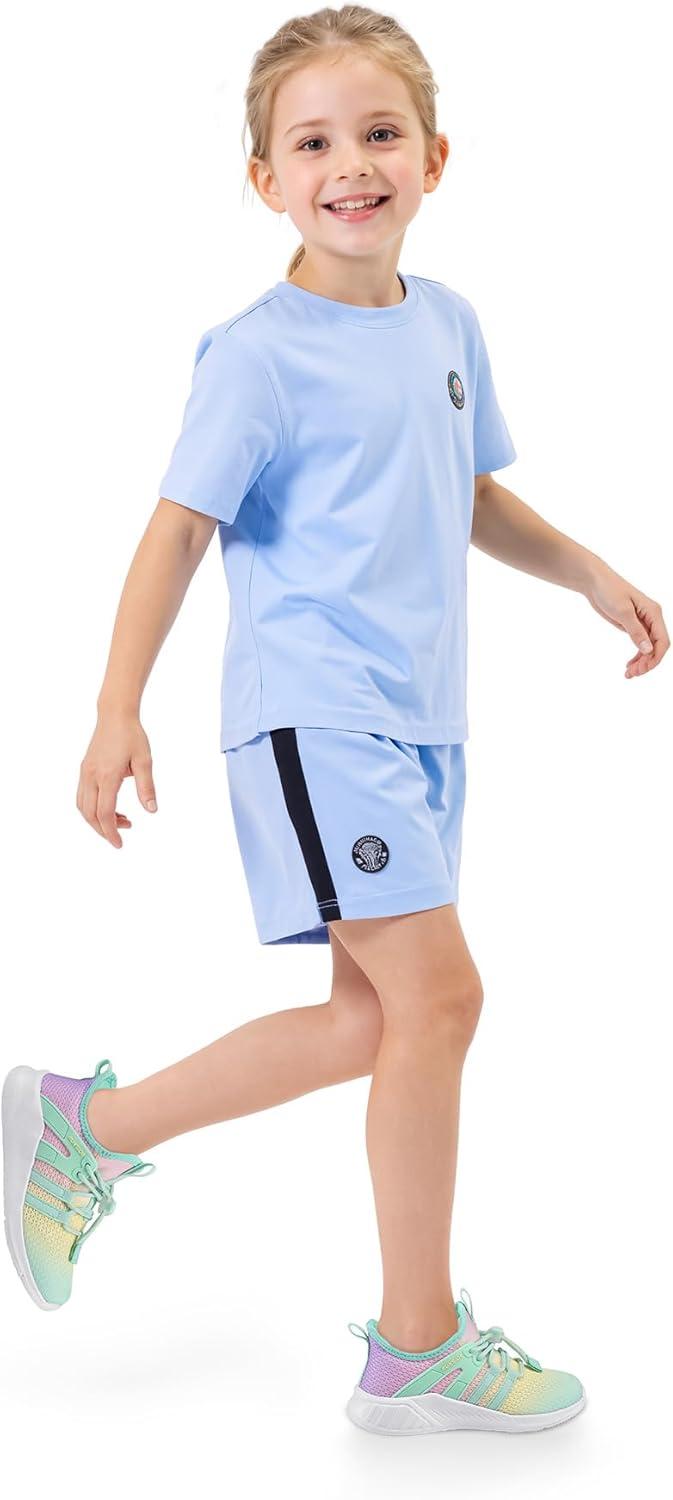 imageRUNSIDE Girls Tennis Shoes Lightweight Sports Kids Sneakers Laceup for RunningWalking ToddlerLittle KidBig KidGradient Yellow