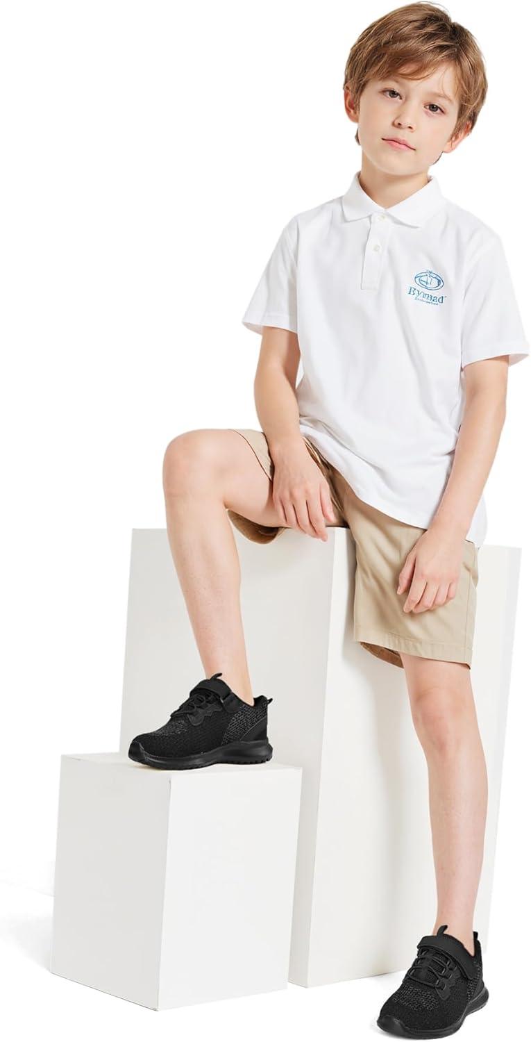 imageRUNSIDE Kids Shoes Boys Girls Sneakers Lightweight Athletic WalkingRunning Tennis ShoesToddlerLittle KidBig KidAblack