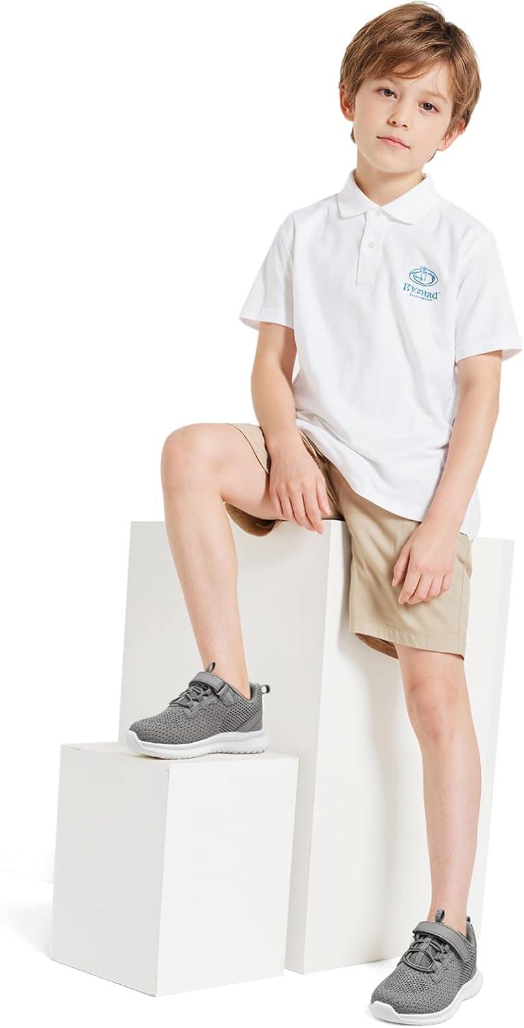 imageRUNSIDE Kids Shoes Boys Girls Sneakers Lightweight Athletic WalkingRunning Tennis ShoesToddlerLittle KidBig KidDark Grey