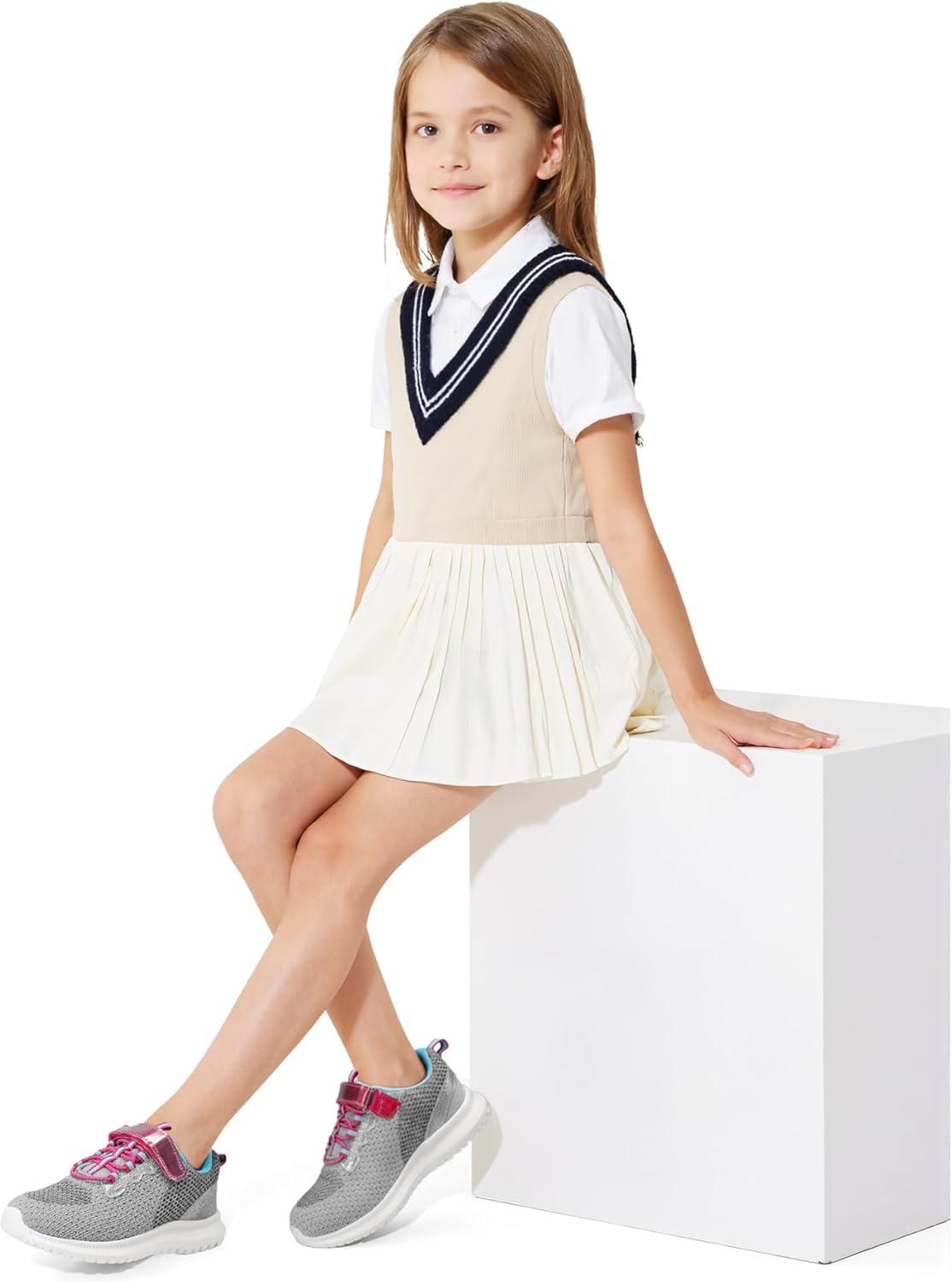 imageRUNSIDE Kids Shoes Boys Girls Sneakers Lightweight Athletic WalkingRunning Tennis ShoesToddlerLittle KidBig KidGrey