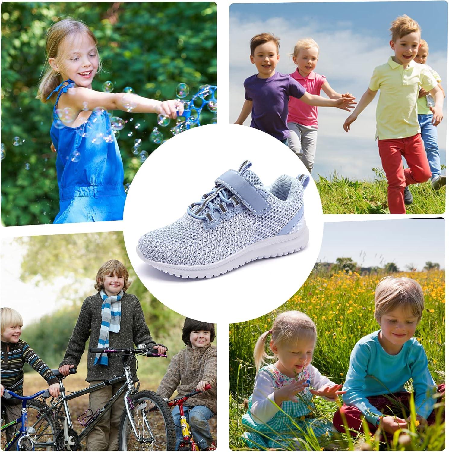 imageRUNSIDE Kids Shoes Boys Girls Sneakers Lightweight Athletic WalkingRunning Tennis ShoesToddlerLittle KidBig KidSky Blue