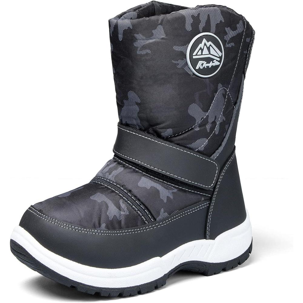 imageK KomForme Boys Girls Snow Boots Waterproof Winter Outdoor BootsToddlerLittle KidBig KidCamouflage