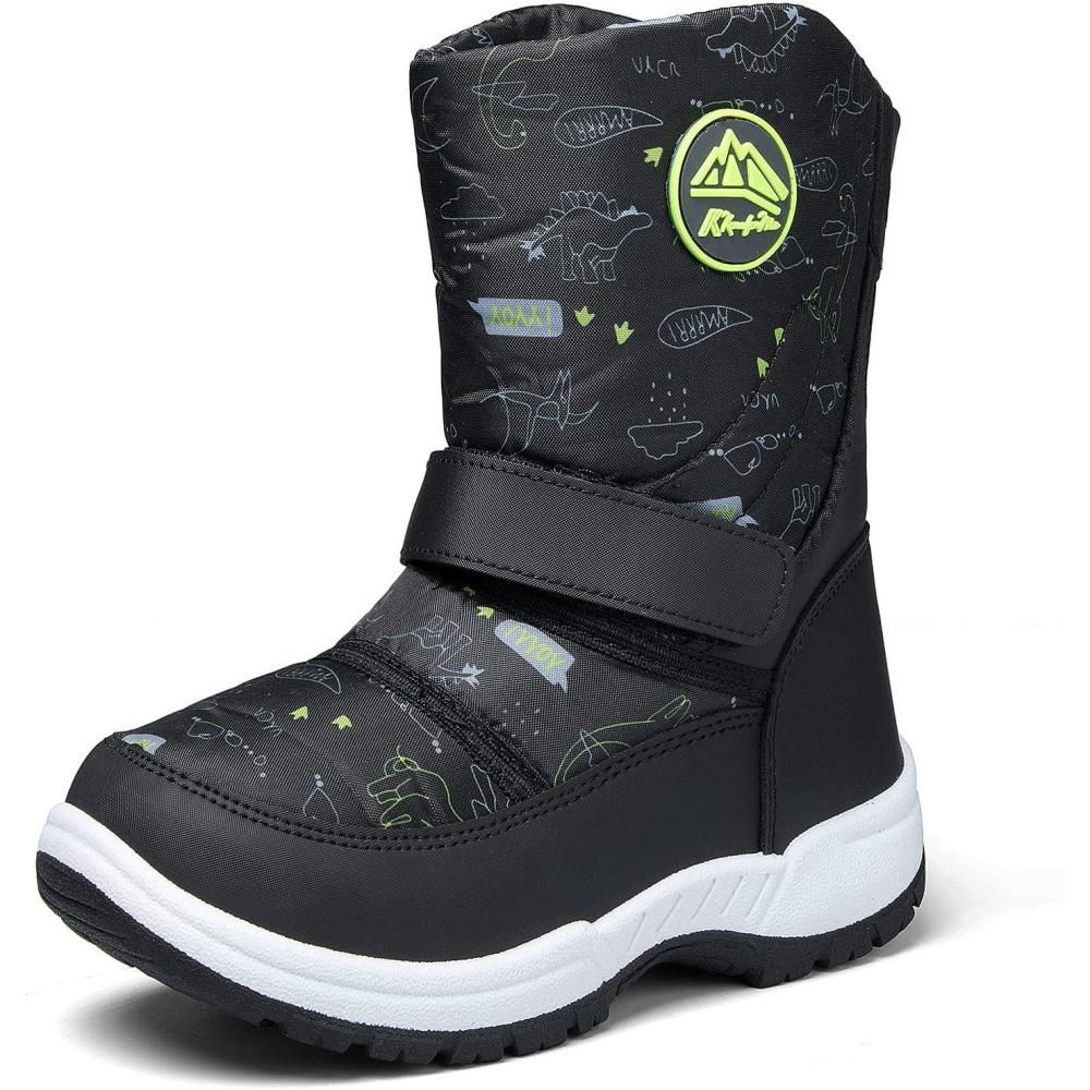 imageK KomForme Boys Girls Snow Boots Waterproof Winter Outdoor BootsToddlerLittle KidBig KidDinosaur
