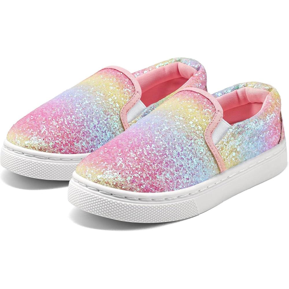 imageK KomForme Kids Shoes Toddlers Canvas Sneakers Slip on Walking Tennis Shoes for Boys GirlsToddlerLittle KidsBig KidsAcolorful