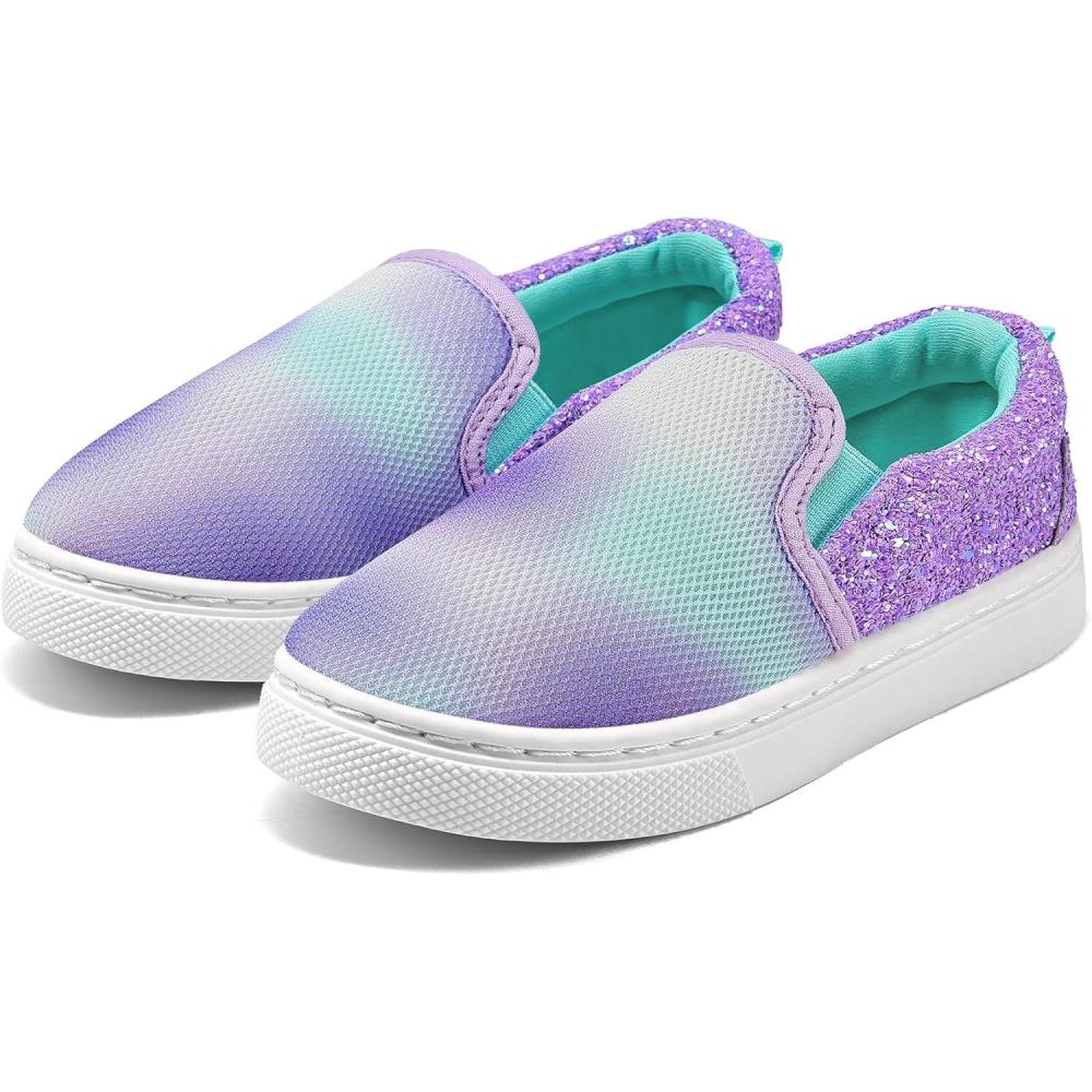 imageK KomForme Kids Shoes Toddlers Canvas Sneakers Slip on Walking Tennis Shoes for Boys GirlsToddlerLittle KidsBig KidsPurple Tiedye