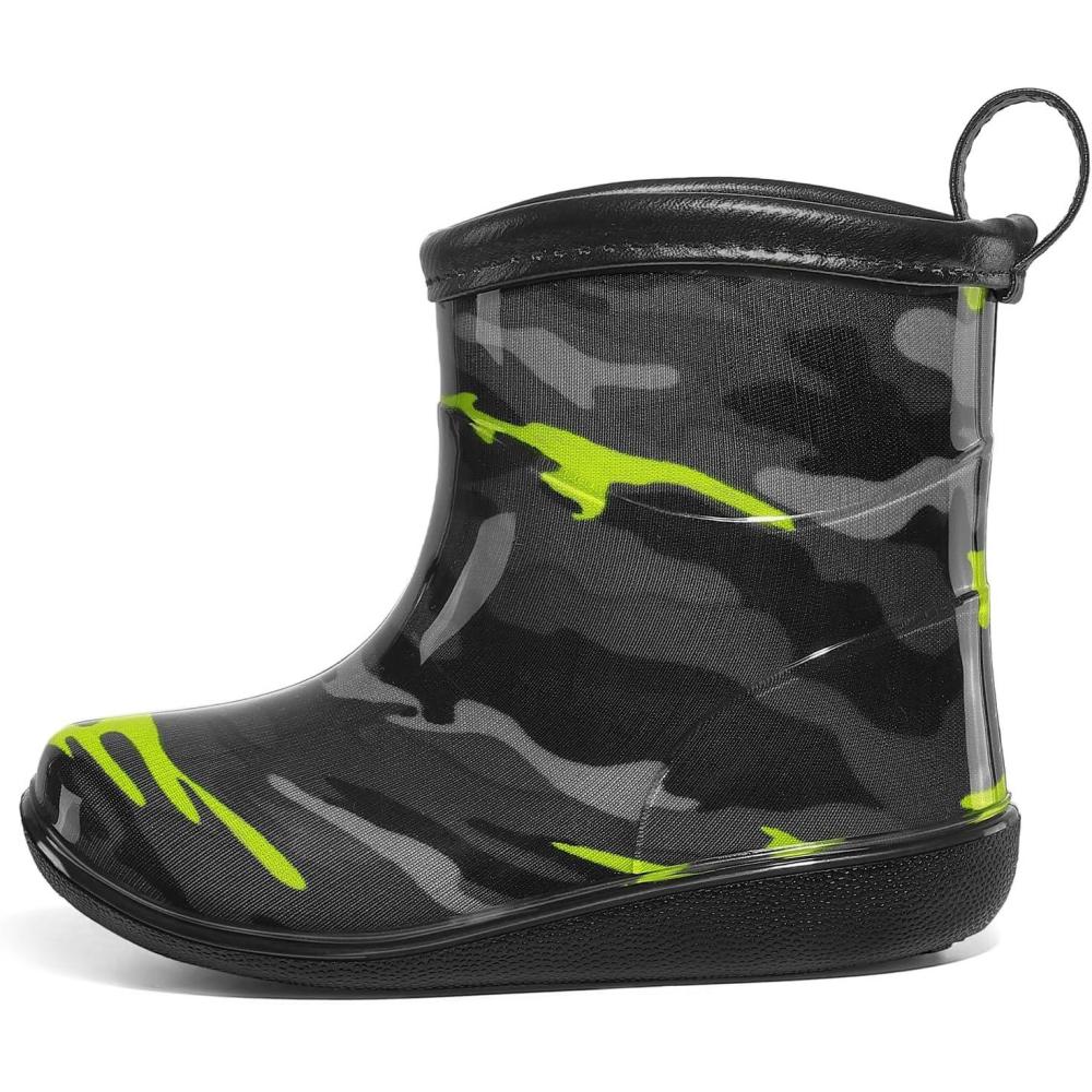imageK KomForme Toddler Rain Boots Baby Easyon Rain Shoes Lightweight Waterproof for Boys and GirlsCamouflage
