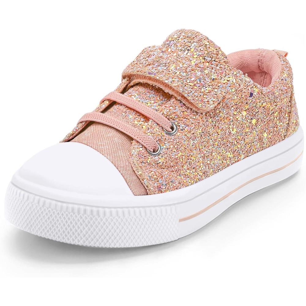 imageK KomForme Toddler Shoes Boys Girls Canvas Sneakers Size 413Glitter Pink