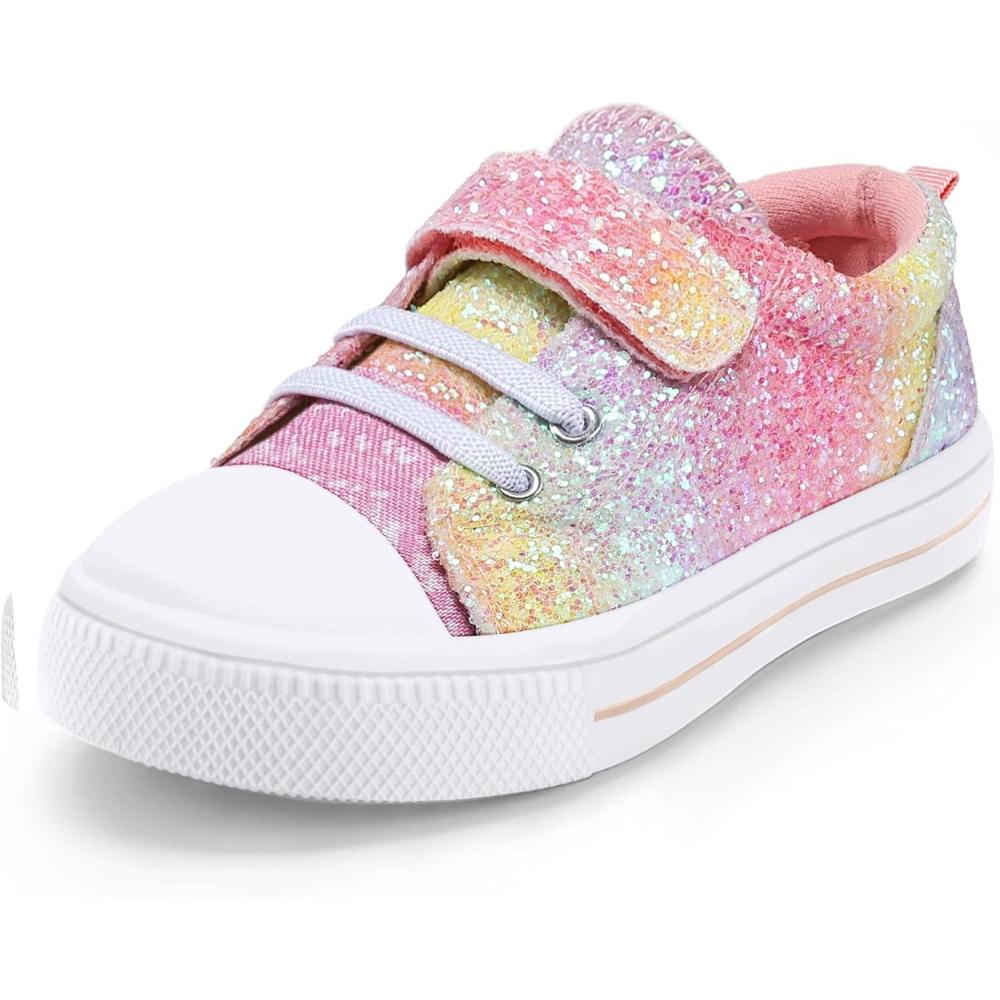imageK KomForme Toddler Shoes Boys Girls Canvas Sneakers Size 413Gradient Glitter