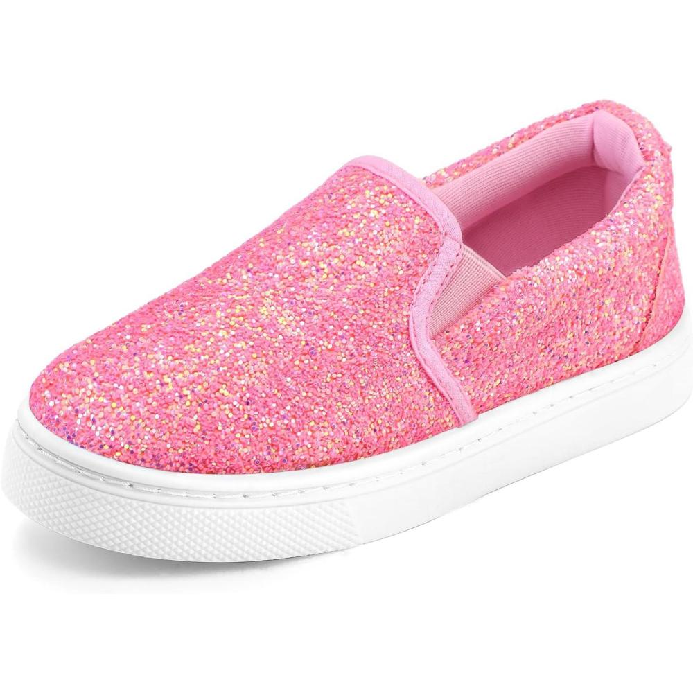 imageK KomForme Toddler Sneakers for Girls Boys Slip On Canvas Walking ShoesPink