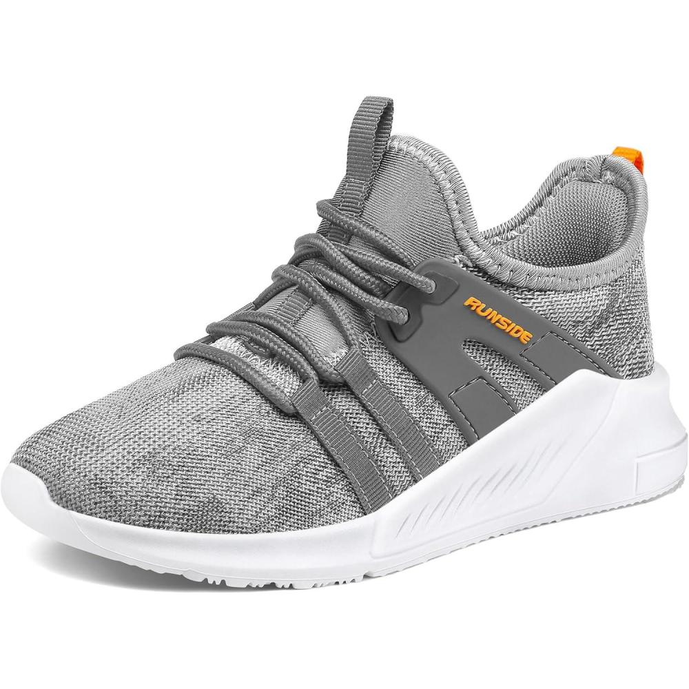 imageRUNSIDE Boys Girls Tennis Shoes Kids Lightweight Breathable Sneakers Laceup Running Athletic Shoes for ToddlerLittle KidBig KidCamouflage Gray