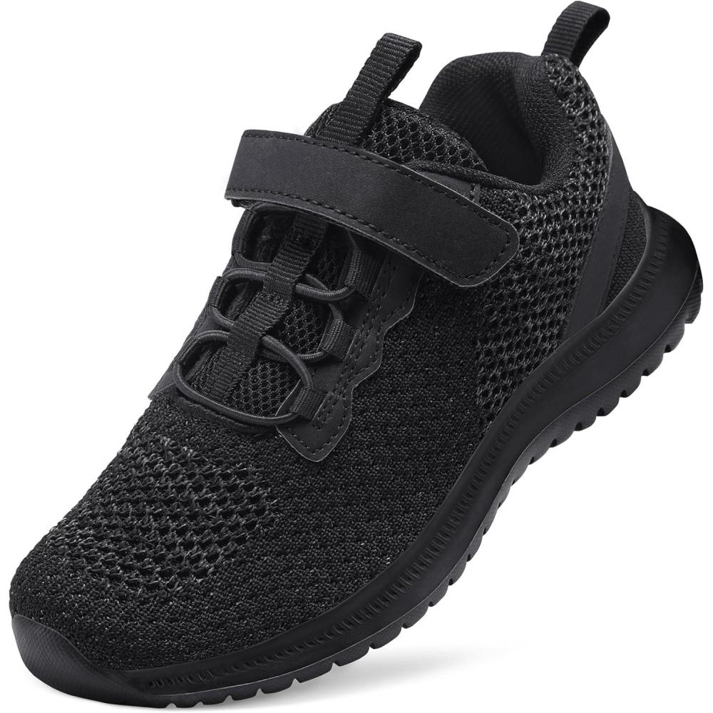 imageRUNSIDE Kids Shoes Boys Girls Sneakers Lightweight Athletic WalkingRunning Tennis ShoesToddlerLittle KidBig KidAblack