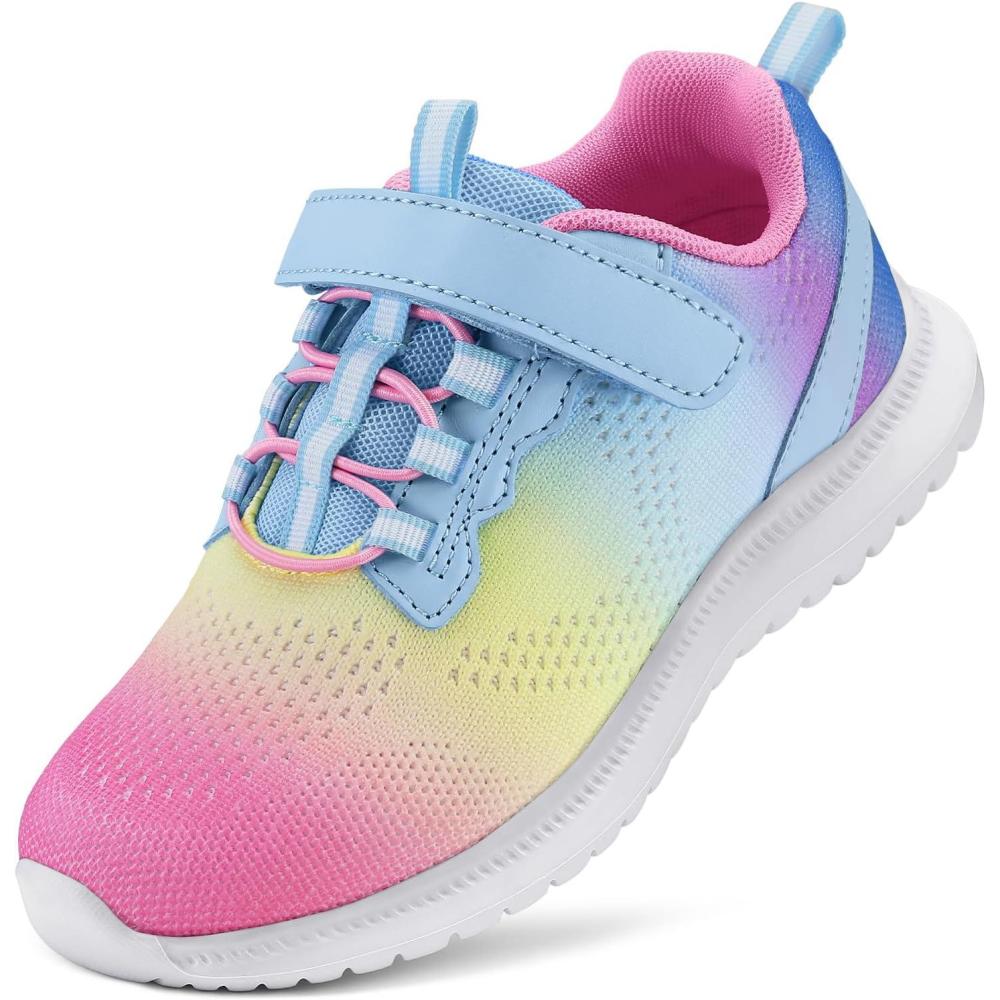 imageRUNSIDE Kids Shoes Boys Girls Sneakers Lightweight Athletic WalkingRunning Tennis ShoesToddlerLittle KidBig KidGradient Pink