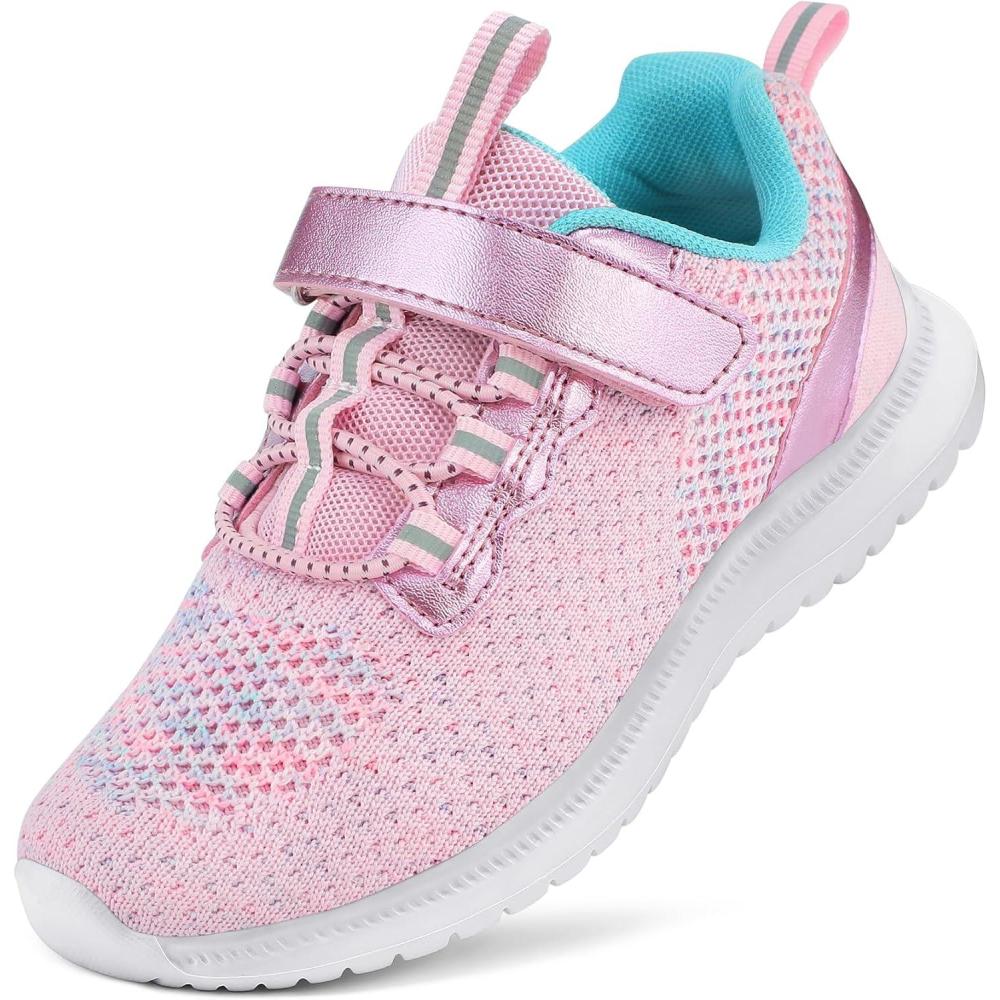 imageRUNSIDE Kids Shoes Boys Girls Sneakers Lightweight Athletic WalkingRunning Tennis ShoesToddlerLittle KidBig KidPink