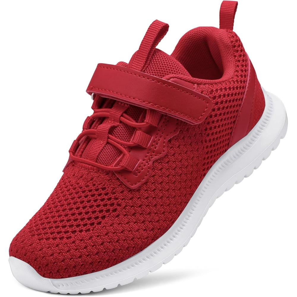 imageRUNSIDE Kids Shoes Boys Girls Sneakers Lightweight Athletic WalkingRunning Tennis ShoesToddlerLittle KidBig KidRed