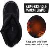 K KomForme Boys Girls Snow Boots Waterproof Winter Outdoor Boots(Toddler/Little Kid/Big Kid)(Black)