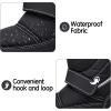 K KomForme Boys Girls Snow Boots Waterproof Winter Outdoor Boots(Toddler/Little Kid/Big Kid)(Black)