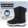K KomForme Boys Girls Snow Boots Waterproof Winter Outdoor Boots(Toddler/Little Kid/Big Kid)(Black-n)