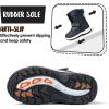 K KomForme Boys Girls Snow Boots Waterproof Winter Outdoor Boots(Toddler/Little Kid/Big Kid)(Black-n)
