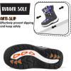 K KomForme Boys Girls Snow Boots Waterproof Winter Outdoor Boots(Toddler/Little Kid/Big Kid)(Blue/Gray)